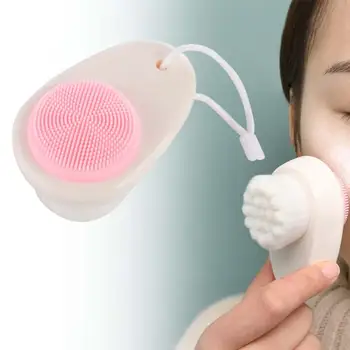 

Portable Silicone Face Cleansing Brush Double-sided Massage Brush Face Washing Clean Tool