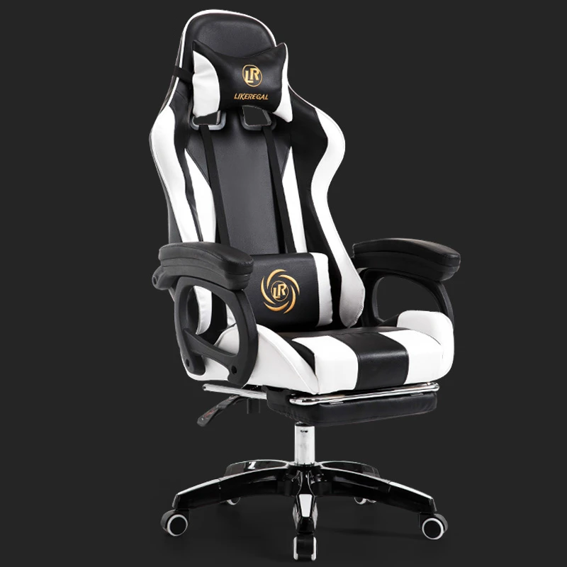 

Rotated E-sports Gaming Chair Household Multi-function Reclining Computer Chair with Footrest Slide Creative Rail Armrest