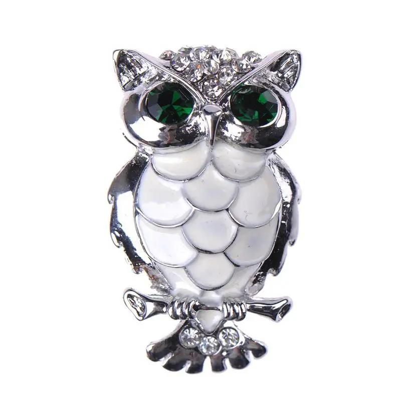 

2018 New Women's Men's Owl Korean Zinc Alloy Trendy Imitation Rhinestone Sliver Brooch Badge Christmas Gifts Accessories
