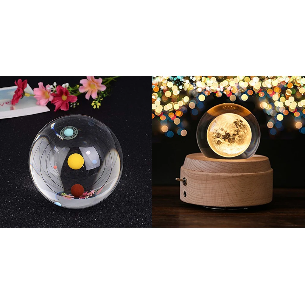 

3.15inch Solar System & Moon Crystal Ball Astronomical Model School Learning Educational Toys for Kids Students