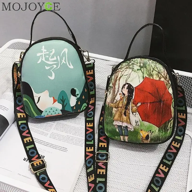 

2019 Women Bags Korean Style Graffiti Ladies designer handbags chain mini bag women messenger bags for women Clutch Shoulder Bag