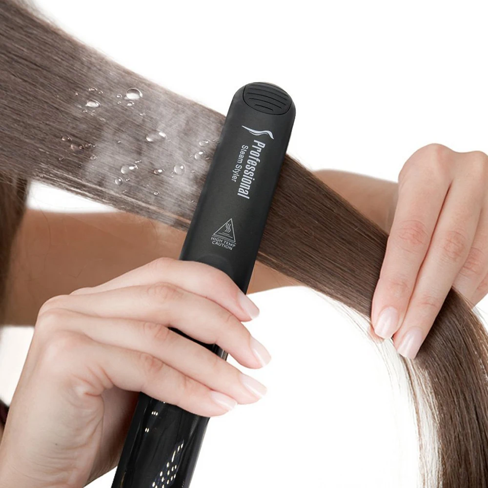 Professional Steam Hair Straightener Ceramic Vapor Hair Flat 450F Ceramic Vapor Steam Hair Straightener