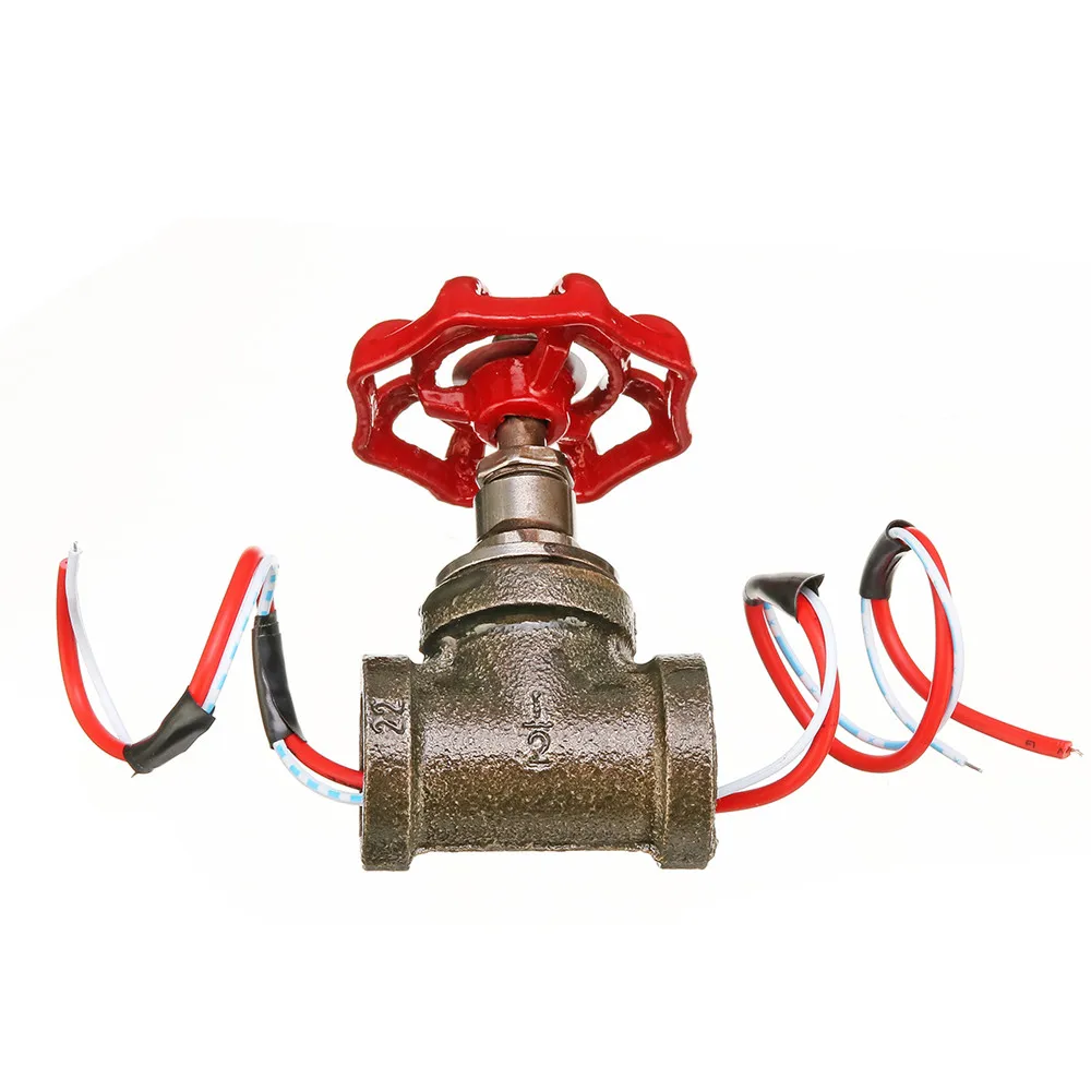  1/2 Inch Stop Valve Light Switch With Wire For Water Pipe Lamps Lamp Loft Style Iron Valve Vintage 