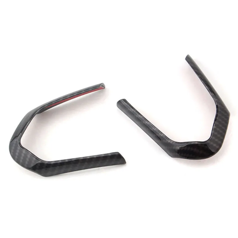 

2pc Carbon Fiber Style ABS Steering Wheel Cover Trim For BMW M3 M4 M5 1 3 Series