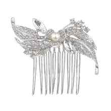 1 шт. расческа для волос горный хрусталь сплава из жемчуга заколки для волос аксессуары для женщин