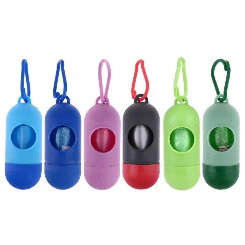 

Pet Dog Garbage Clean up Bags Carrier Holder Dispenser + Poop Bags Set