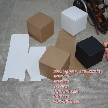 

50pcs/lot 4x3cm 5x4cm Kraft Paper Gift Packaging Boxes For Cosmetic Bottle Craft Toy Candy Free Shipping 3 Colors Cardpaper Box