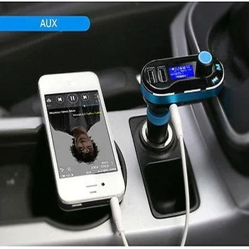 

50pcs MP3 FM Handsfree Car Charger Bluetooth AUX Audio Music Adapter for smart phone