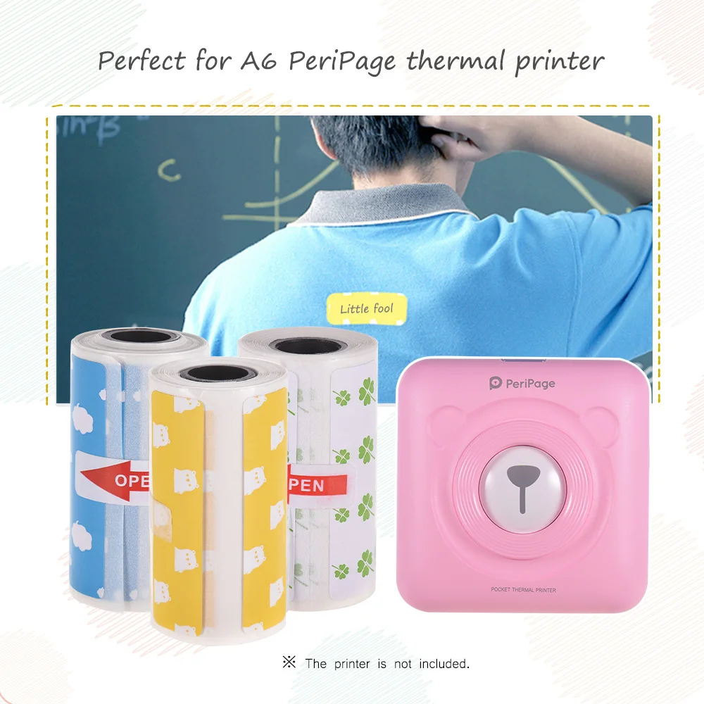 

3 Rolls Direct Thermal Labels Roll 2.17*1.18in Strong Adhesive Sticker Clear Printing for PeriPage A6 Pocket BT Thermal Printer