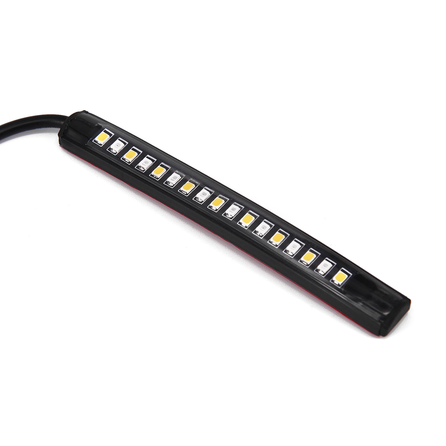 

Motorcycle 17 LED Flexible Strip Light Bar White Amber Turn Signal Indicator 2pcs Set