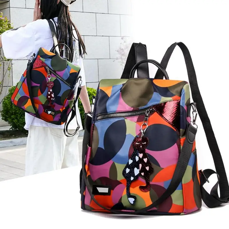 

Backpack Women Nylon Multifuction Bagpack Casual Anti Theft Backpack Large Capacity Shoulder Bags for Teenage School Bag New