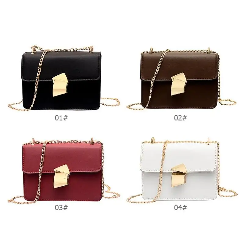 2019 Для женщин квадратный из искусственной кожи Crossbody Сумки молния засов летом