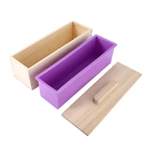 900 г/1200 г прямоугольные Твердые DIY силиконовые формы для мыла ручной работы деревянная коробка с крышкой кусок мыла плесень DIY инструмент для изготовления