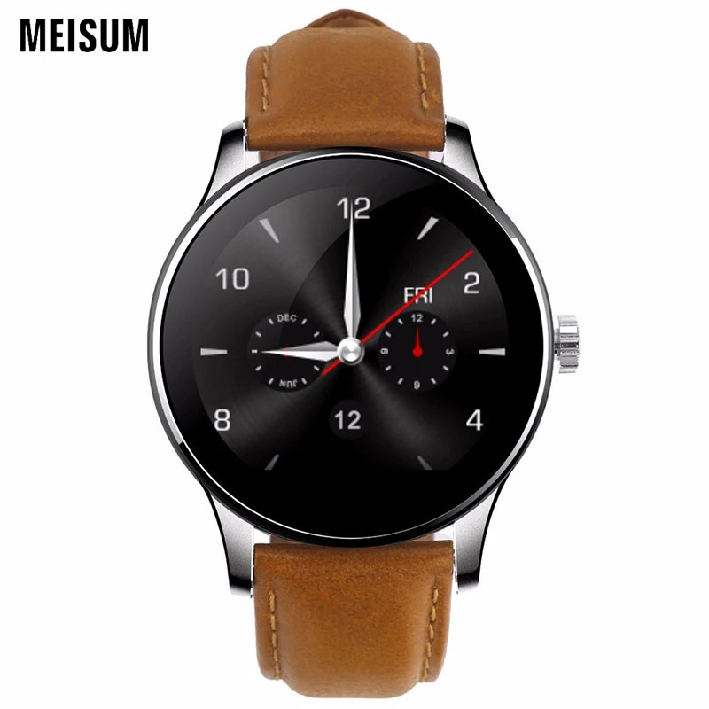 MEISUM Bluetooth умные часы 1,22 дюймов ips круглый экран Поддержка Спорт пульсометр Влагозащищенные умные часы для IOS Android
