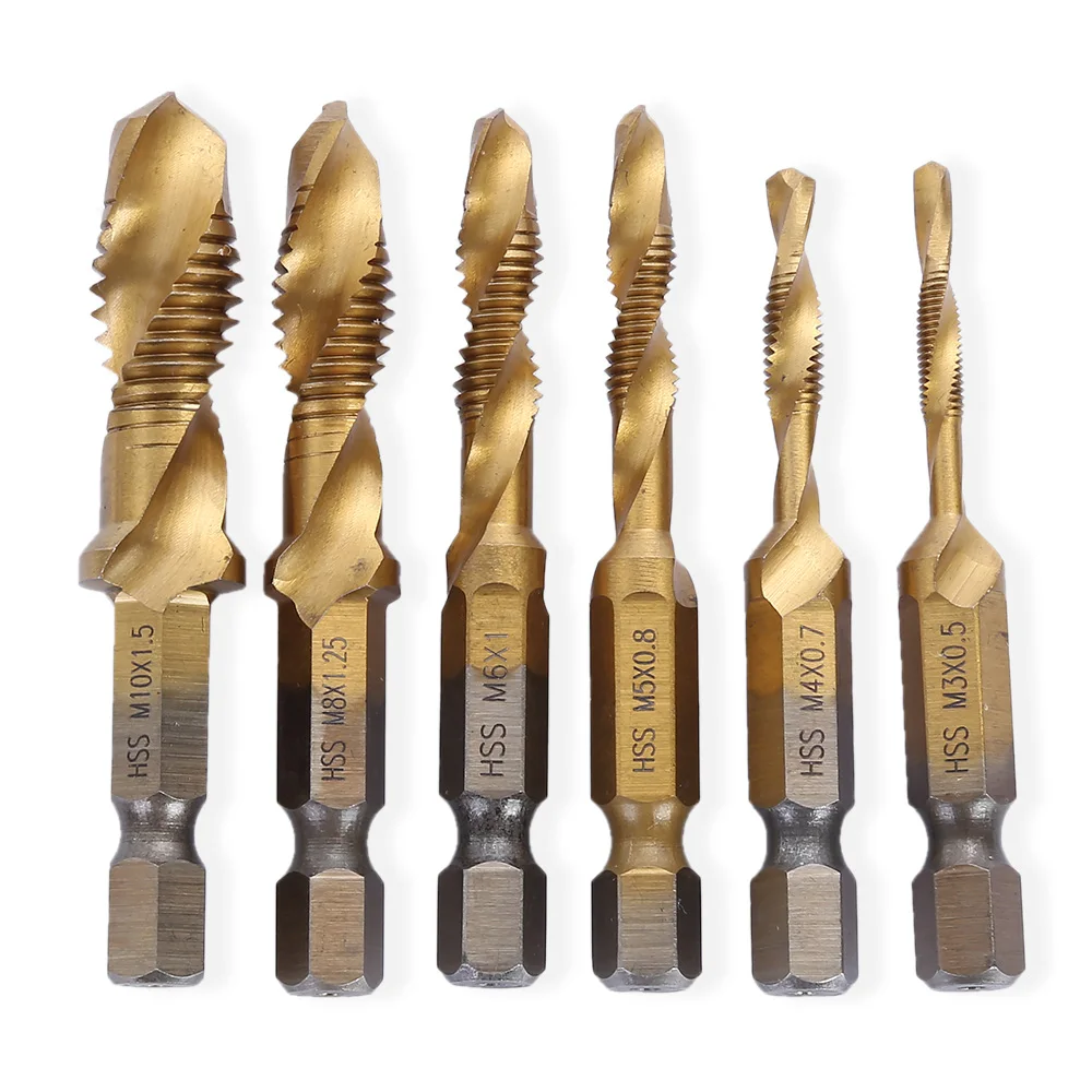 Buy 6pcs Combination Hex Shank Twist Drill Bits Set