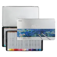 MARCO 7100 Prismacolor de colores de madera lápices 72 aceite caja de hierro profesional lápices de dibujo boceto arte para la escuela suministros