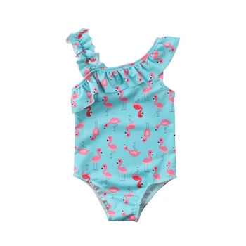 

Baby Girls Swimsuit Cute Kids Sleeveless Ruffle Flamingo Romper Swimwear Bikini Tankini Swimsuit Swimming