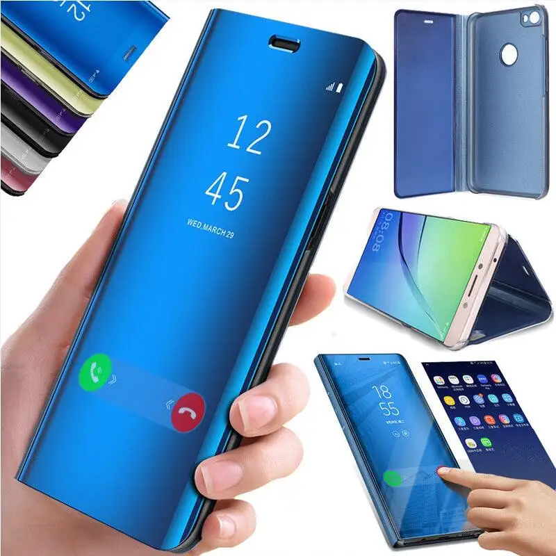 

Luxury Smart Mirror Flip Case For Xiaomi Mi8 Pro/Lite Max3 Mix3 Mi 6X 5X Redmi Note6 6Pro Note5 5A Note4X Clear View Cover Case