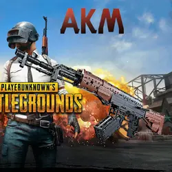 PUBG AKM большой размер пистолет оружие в Военном Стиле с 2 фигуры SWAT AK Сигнальный Пистолет Модель Строительные блоки Кирпич с мягкие пули