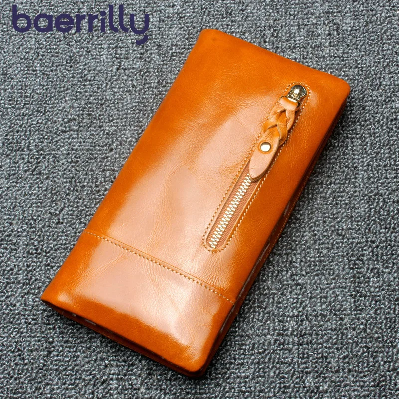 

2019 Rfid Women Wallet Long Clutch Bags Genuine Leather Wallet High-capacity Money Pocket Card Holder Female Coin Purse Zipper