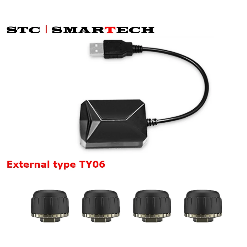 Android DVD TPMS USB сигнализация в шинах Система контроля давления в шинах 4 шины внешние/внутренние датчики Температурная сигнализация внутренняя