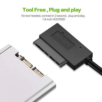

USB 3.0 to Micro-SATA Adapter Cable for 1.8inch HDD SSD Converter Cord USB3.0 to 16Pin Msata 7+9 Pin
