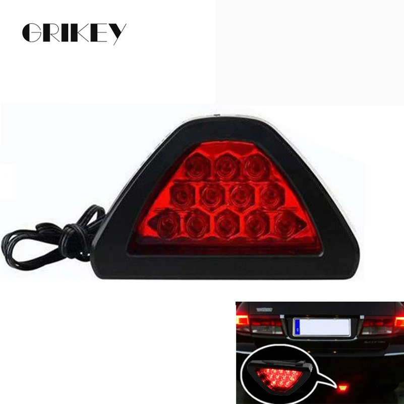 rosso Universale 12v veicolo triangolo 12 led posteriore stop coda 3rd freno freno