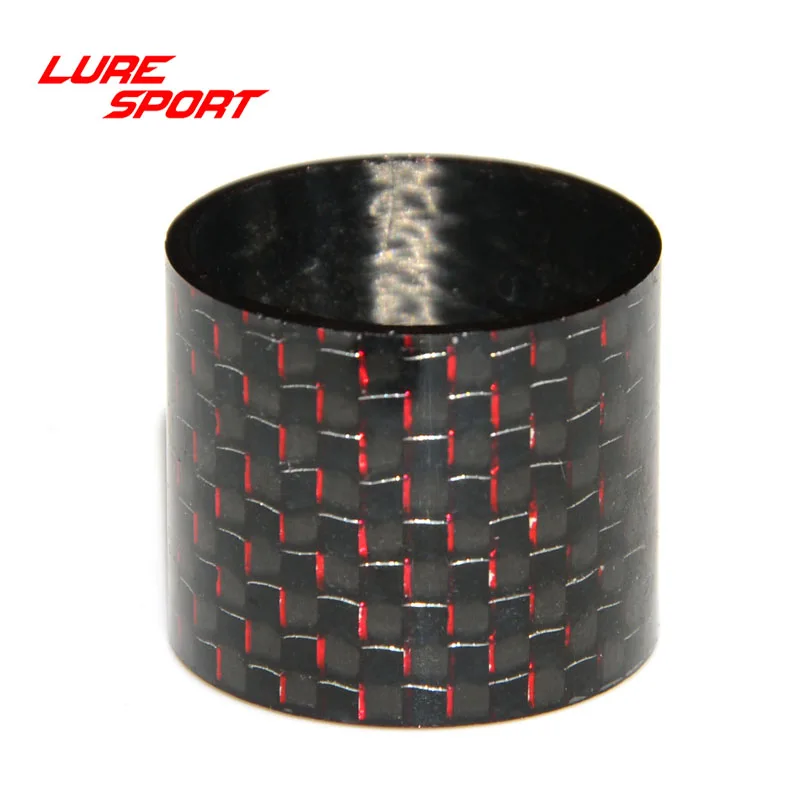 LURESPORT 4 комплекта алюминиевых колец и карбоновых колпачков для трубчатой катушки