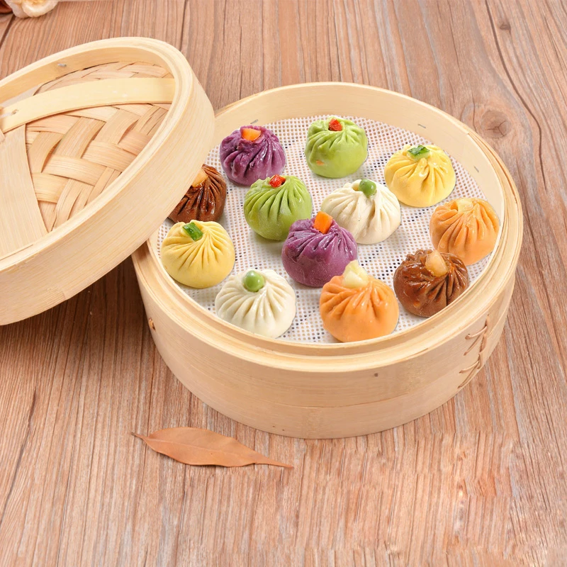 Круглый белый антипригарный силиконовый коврик для пельменей Dim Sum 24
