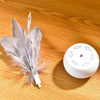 

Pet Turntable Toy Feather Electric Rotating Cat Teasing Toy