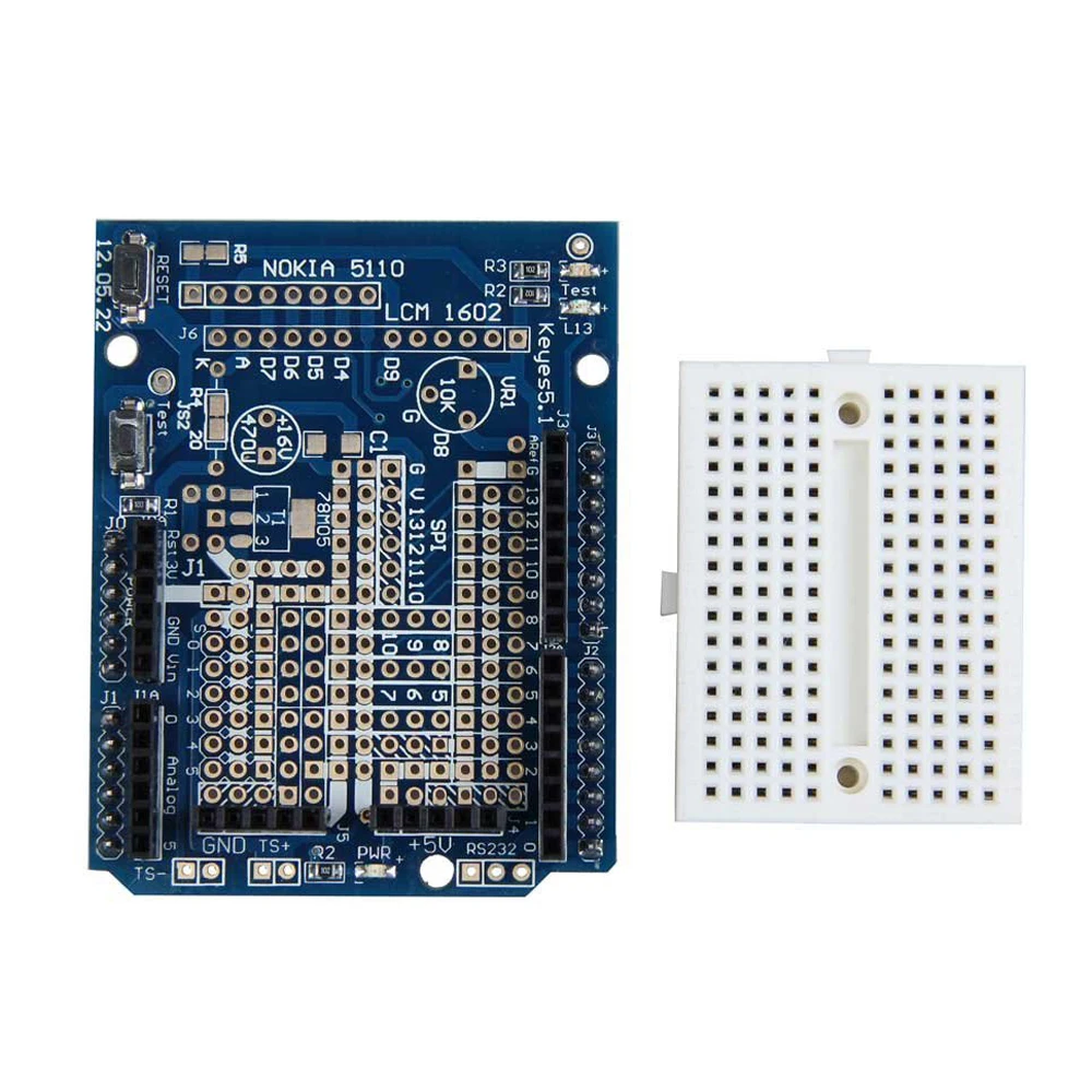 

Breadboard + ProtoShield Mini extension board for Arduino UNO R3, Blue-SCLL