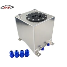 RASTP-New Universal 10L Aluminum Fuel Surge Tank Mirror Polish Fuel Cell Without Sensor RS-OCC021