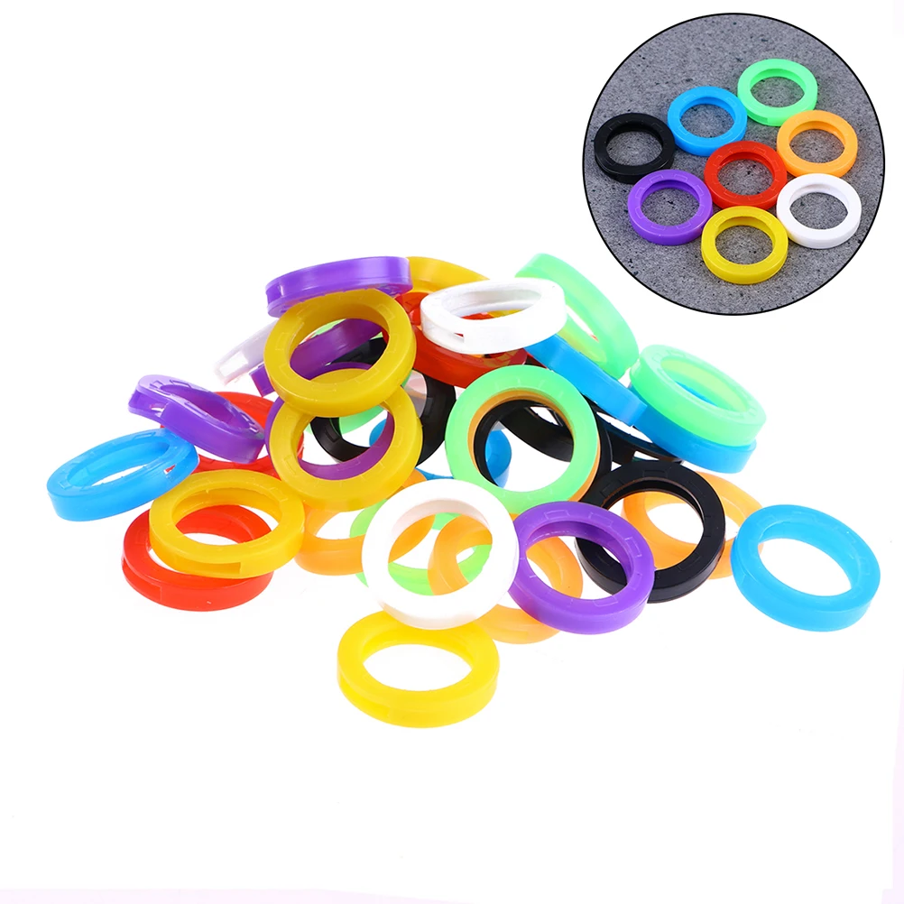 

Silicone Auto Car Key Caps Covers Keys Elastic Key Tags Identifier Coding Rings Car-Styling Accessories Supplies (Mixed Color)