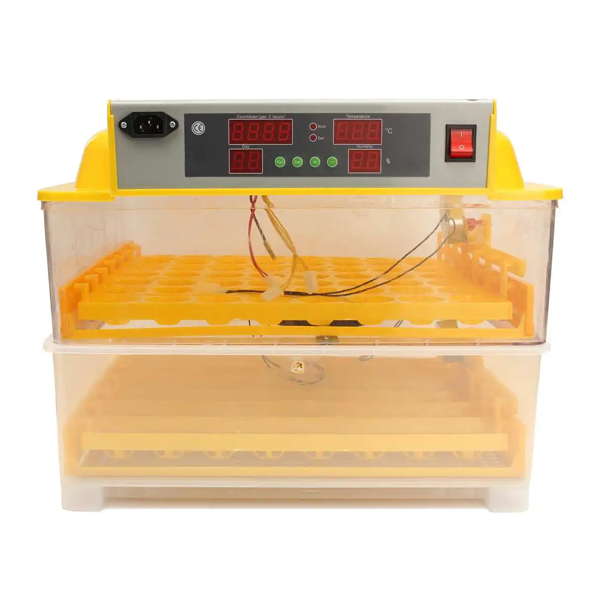 

Automatic 112 Eggs Digital Eggs Incubator Quail Chicken Poultry Hatcher Tray Feeder Hatching Machine 90W Temperature Control