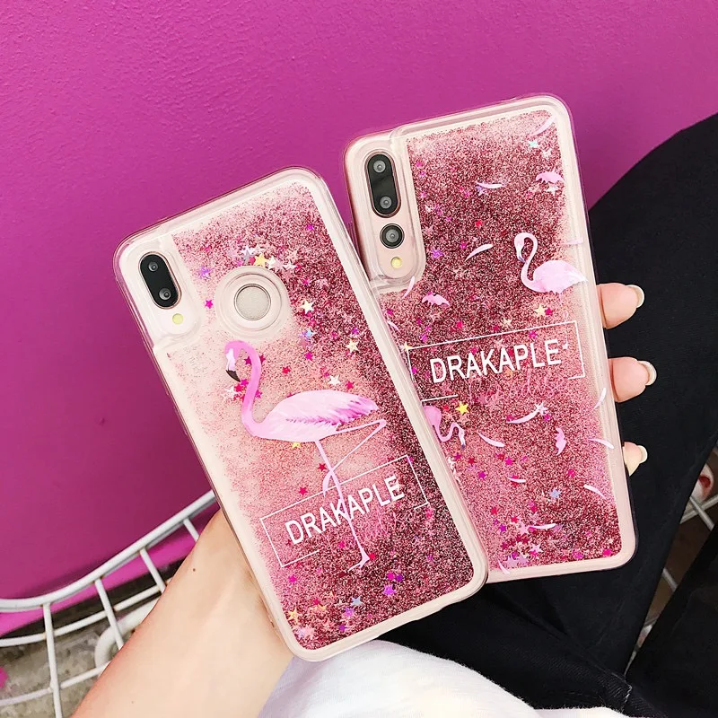 Блестящий Прозрачный мягкий чехол с фламинго для Xiaomi Mi 8 Lite F1 Mix 2 2S 9 Redmi Note 7 S2 5 6 4X 4A