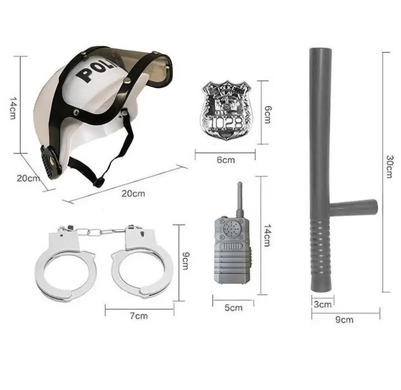 Детский полицейский, ролевые игры, игрушка для мальчиков, камуфляжная шляпа, рация, полицейская дубинка, эмблема, набор для детей, детские ролевые игры, игрушки