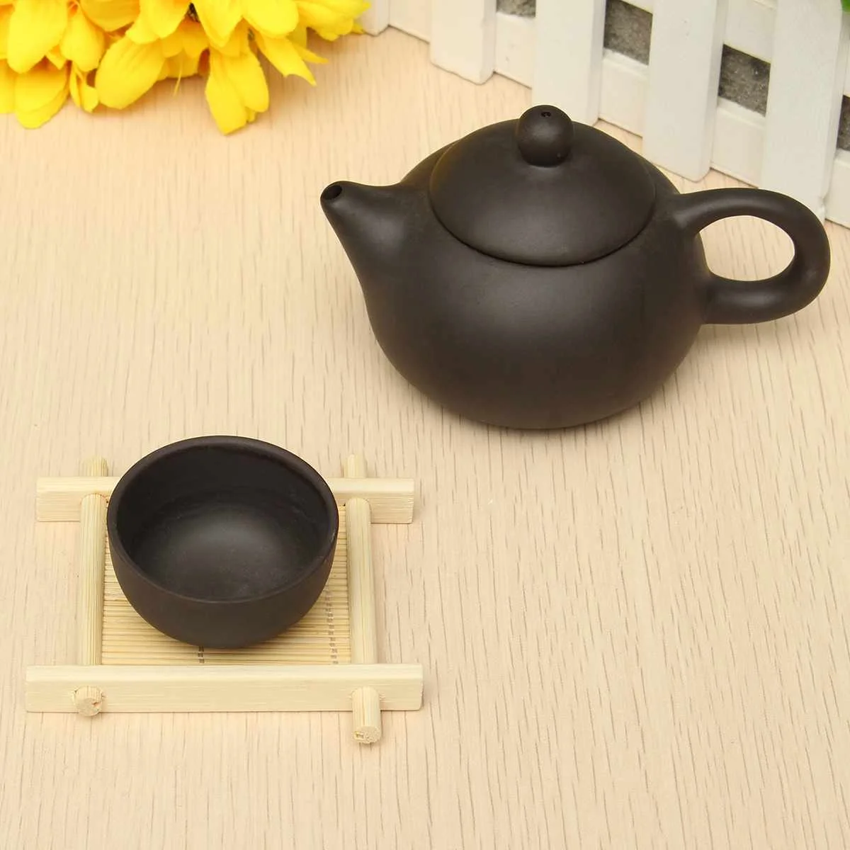

YKPuii Mini Handmade Bamboo Cup Mat Kung Fu Tea Accessories Table Placemats Coaster Coffee Cups Drinks Kitchen Product Mug Pads