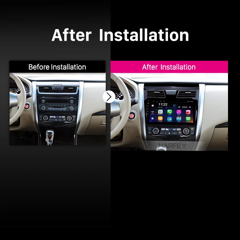 Best Harfey Android 9.0 Car Radio For 2013 2014 -2017 Nissan TEANA 9 Inch 2Din Wifi GPS Multimedia Player Support SWC DVR Mirror Link 5