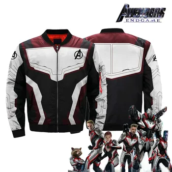 

Avengers Endgame Quantum Realm Jacket Captain America Hoodie Full Printing Bomber Jacket Streetwear Flight Ma-1 Jacket