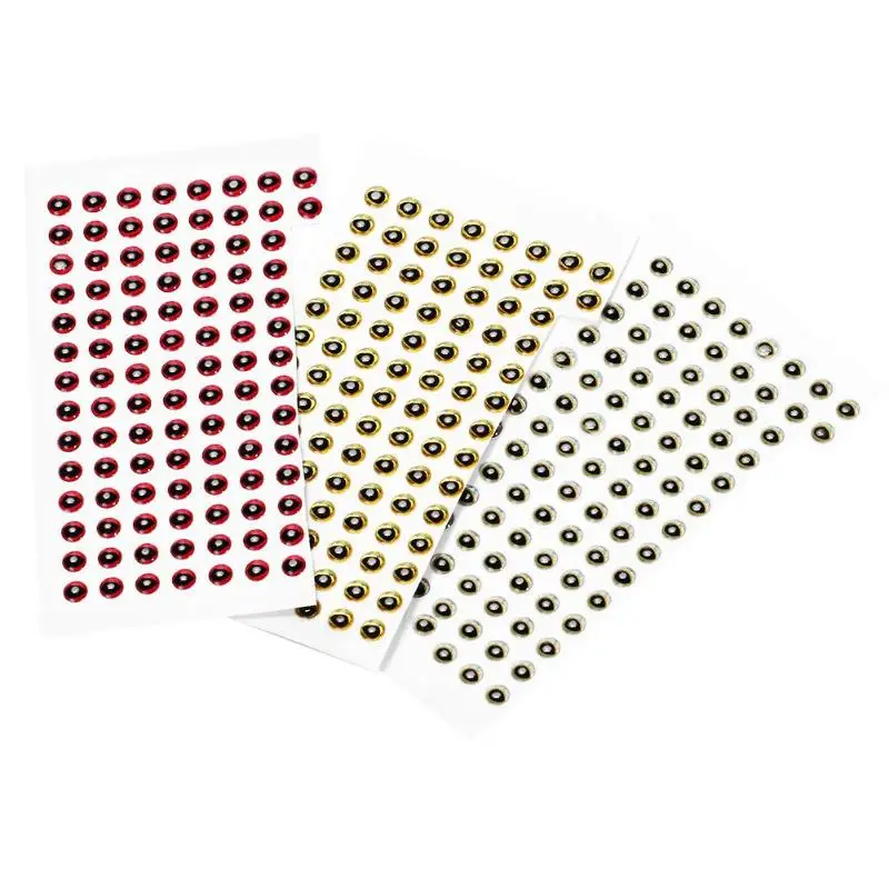 

200pcs/lot 5mm Soft Bait Lure Mold Lures 3D Fish Eyes Carp Fishing Holographic Fly Tying Jigs Crafts Dolls Fishing Eyes