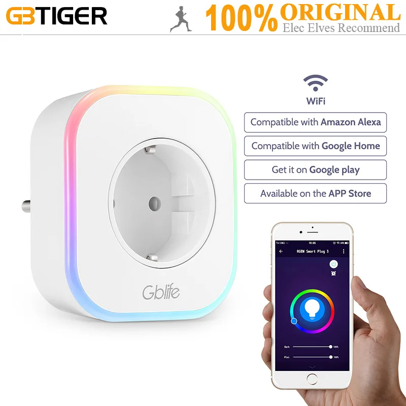 Gbtiger SA01 мини монитор питания WiFi розетка умный пульт дистанционного управления RGB