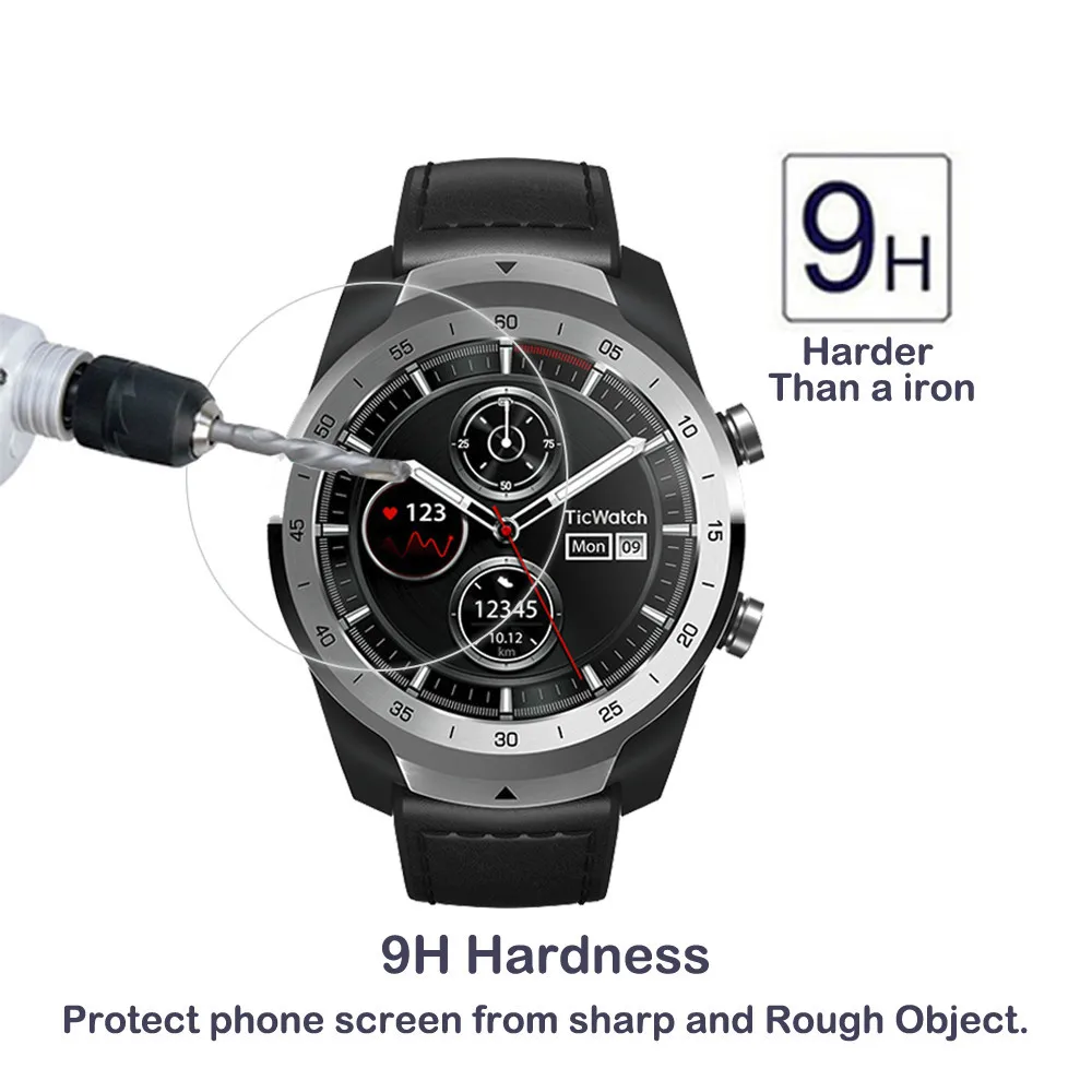 

For Ticwatch Pro Smart Watch 0.3mm 2.5D 9H Clear Tempered Glass Screen Protector Anti-Scratch Smartwatch Film For Tic Watch2 pro