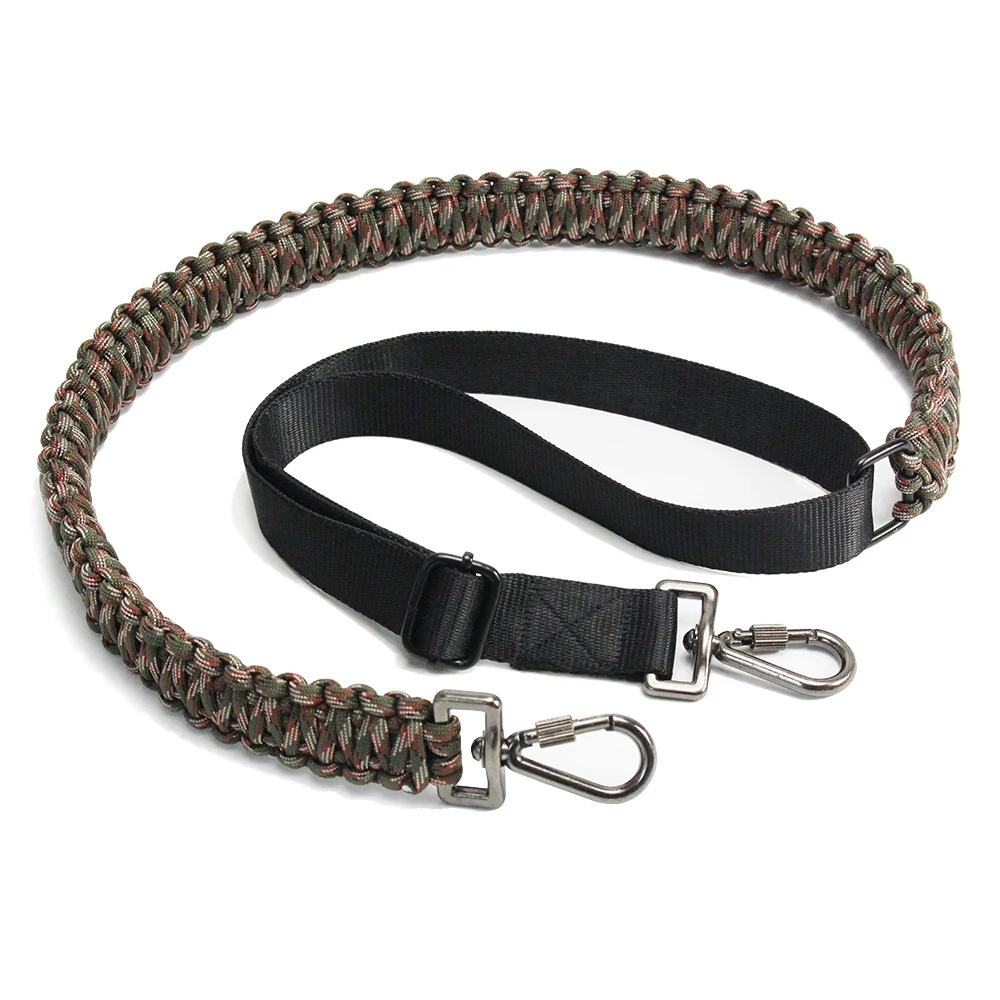 

Outdoor Camping Hunting 2 Point Adjustable Strap Rifle Gun Sling Strap Adjustable Sling Paracord with Swivel Clip