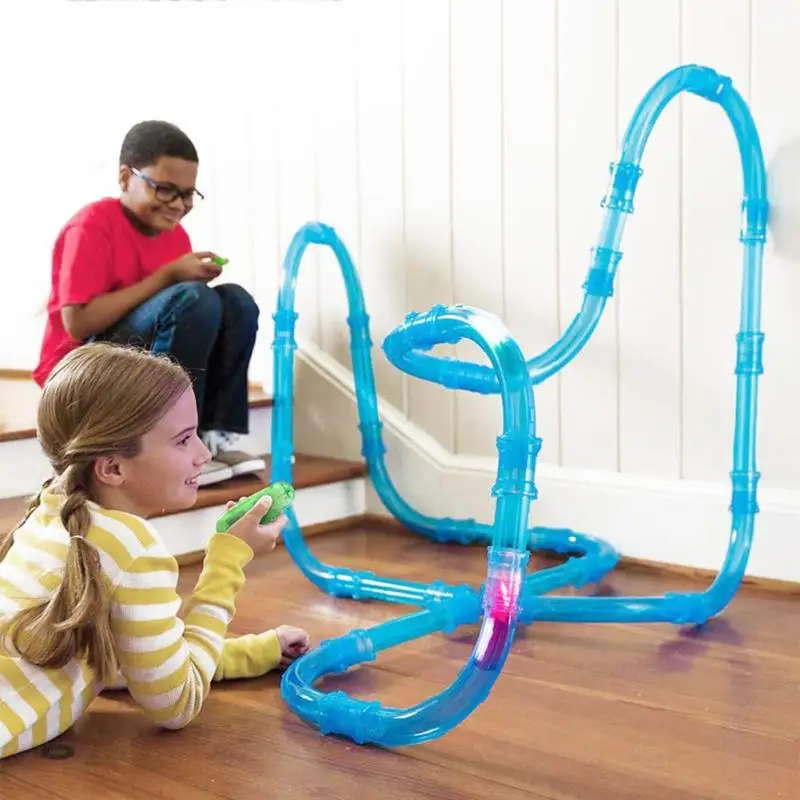 

27pcs/Set Remote Control Speed Pipes Racing Track Car DIY Building Tube Toy