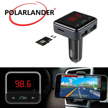 

New Bluetooth Handsfree CarKit Bluetooth FM Transmitter MP3 Player Car Kit Charger For Smart Phone