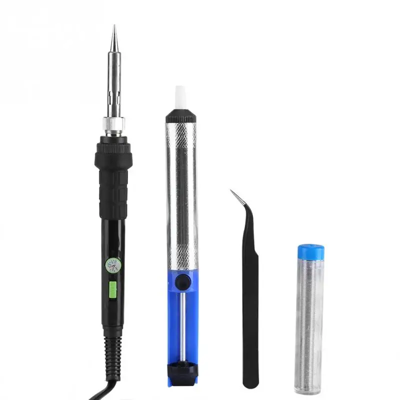 

1 Set 60W Electric Soldering Iron Kit Adjustable Temperature Welding Starter Tool wood burning Pen Eu plug