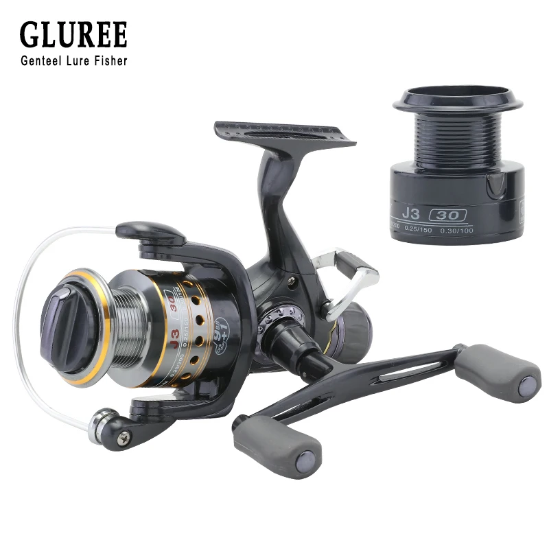 

GLUREE Saltwater Spinning Fishing Reel 5.5:1 9+1BB Metal Spool Sea Boat Dual Brake Carp Fishing Reels With Extra Spool 3000-5000