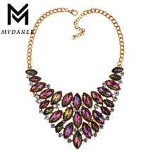 MYDANER 2017 Maxi collar de cuello lujoso multicapa Vintage estrás collares pendientes estilo gitano collar de declaración de las mujeres