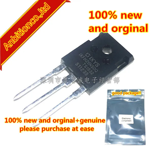 

5pcs 100% new and orginal IXFH26N50 TO-247 IXFH26N50Q HiPerFET Power MOSFETs in stock