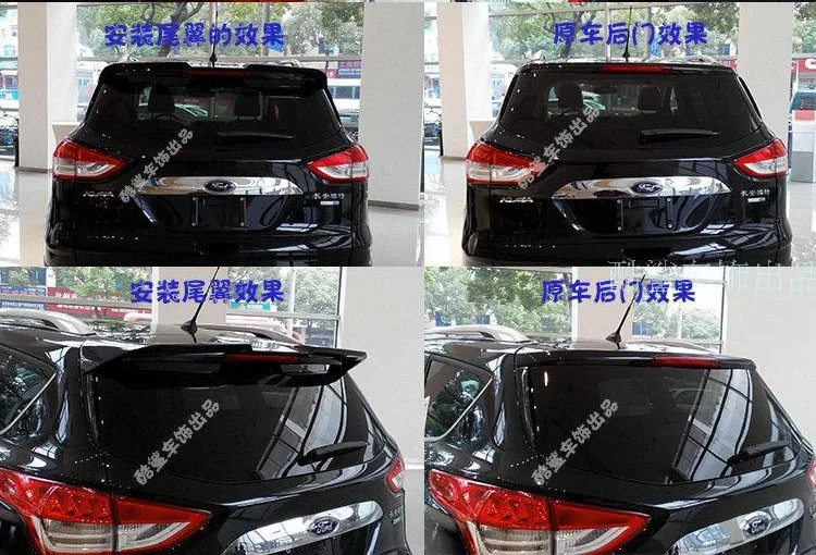 1 P Car Spoilers Without Spray Paint Abs Material St Tail